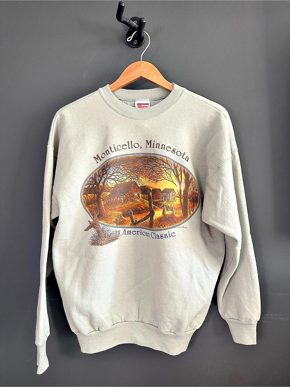 Hanes Vintage 1997 Monticello Minnesota An American Classic Graphic Sweatshirt